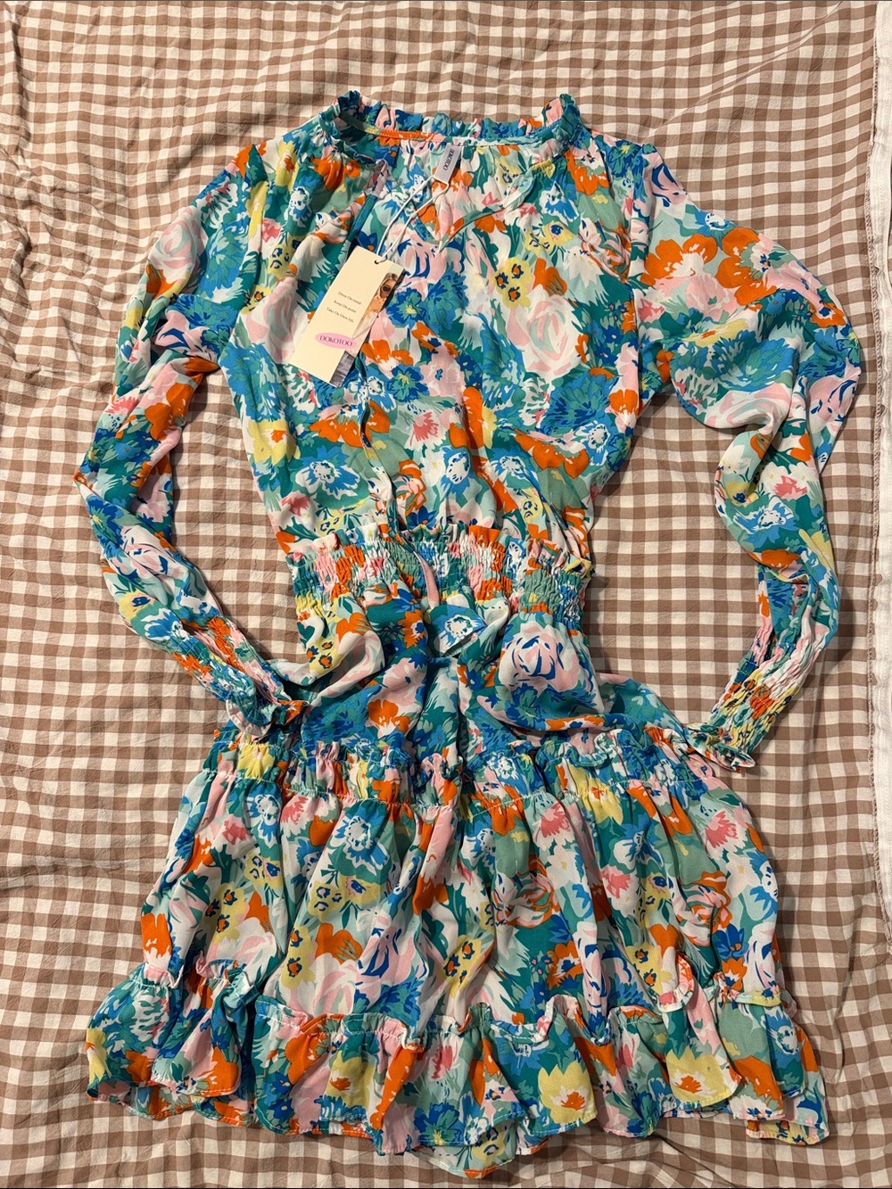 Unknown Brand Teal Floral Girls' Dress